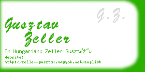 gusztav zeller business card